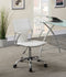 Adjustable Height Office Chair - White And Chrome-Washburn's Home Furnishings