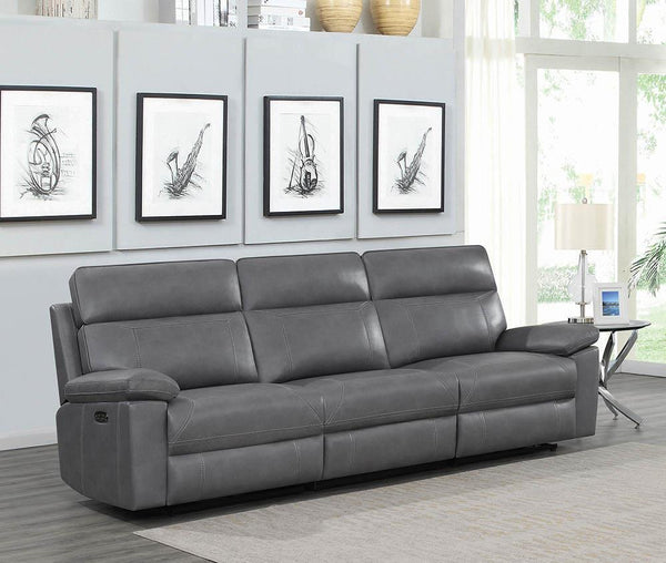 Albany Motion Collection - 3 Pc Power 2 Sofa - Grey-Washburn's Home Furnishings