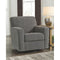 Alcona - Charcoal - Swivel Glider Accent Chair-Washburn's Home Furnishings