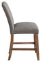 Aleeda - Brown/gray - Upholstered Barstool (2/cn)-Washburn's Home Furnishings