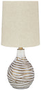 Aleela - White/gold Finish - Metal Table Lamp (1/cn)-Washburn's Home Furnishings