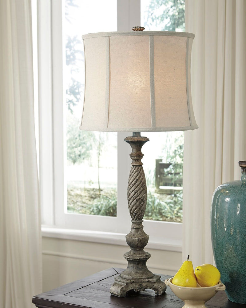 Alinae - Pearl Silver - Poly Table Lamp (1/cn)-Washburn's Home Furnishings