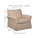 Almanza - Cinnamon - Swivel Glider Accent Chair-Washburn's Home Furnishings