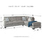 Altari - Alloy - Left Arm Facing Full Sofa Sleeper 2 Pc Sectional-Washburn's Home Furnishings