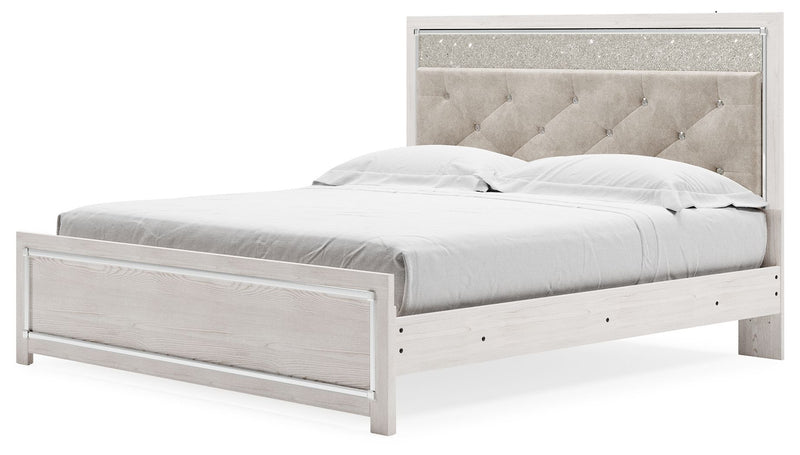 Altyra - White - King Panel Bed-Washburn's Home Furnishings