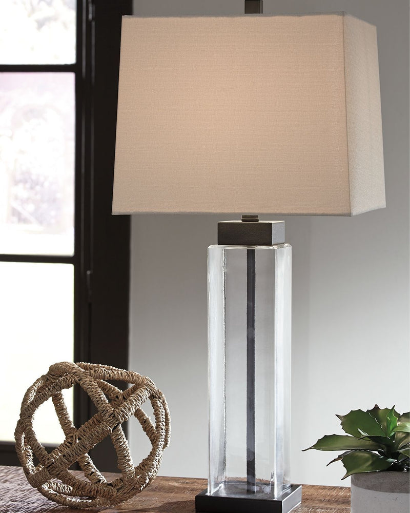 Alvaro - Clear/bronze Finish - Glass Table Lamp (2/cn)-Washburn's Home Furnishings