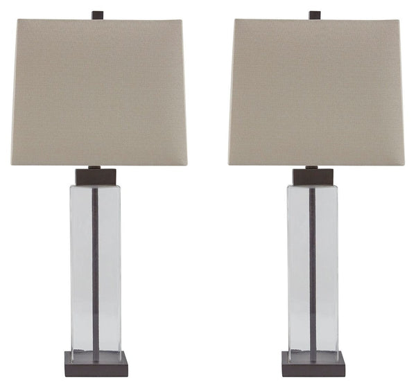 Alvaro - Clear/bronze Finish - Glass Table Lamp (2/cn)-Washburn's Home Furnishings