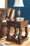 Alymere - Rustic Brown - Square End Table-Washburn's Home Furnishings