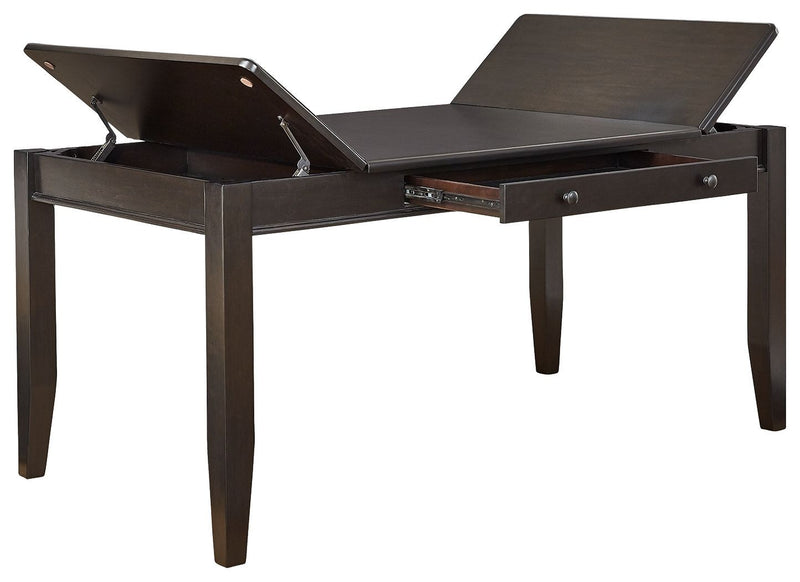 Ambenrock - Almost Black - Rect Drm Table W/storage-Washburn's Home Furnishings