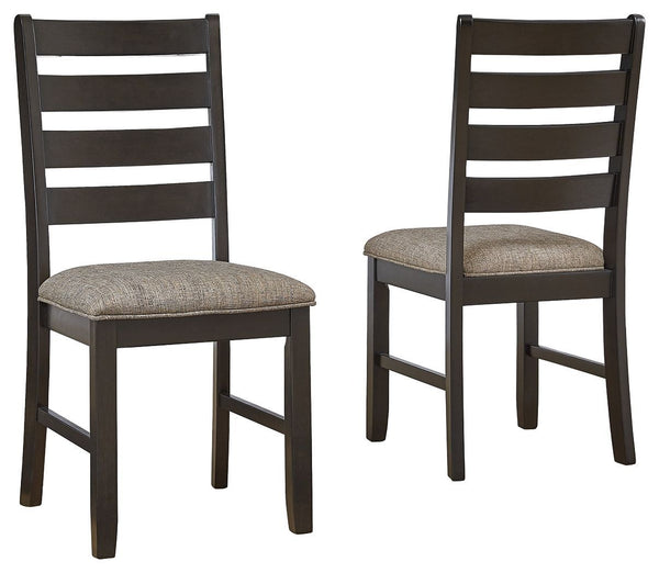 Ambenrock - Light Brown/black - Dining Uph Side Chair (2/cn)-Washburn's Home Furnishings