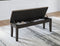 Ambenrock - Light Brown/black - Upholstered Storage Bench-Washburn's Home Furnishings