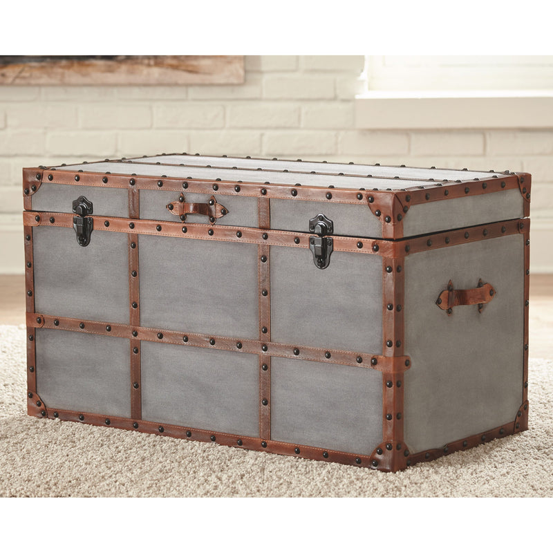 Amsel - Gray - Storage Trunk-Washburn's Home Furnishings