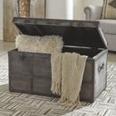 Amsel - Gray - Storage Trunk-Washburn's Home Furnishings