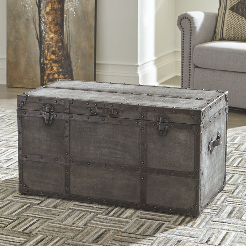 Amsel - Gray - Storage Trunk-Washburn's Home Furnishings