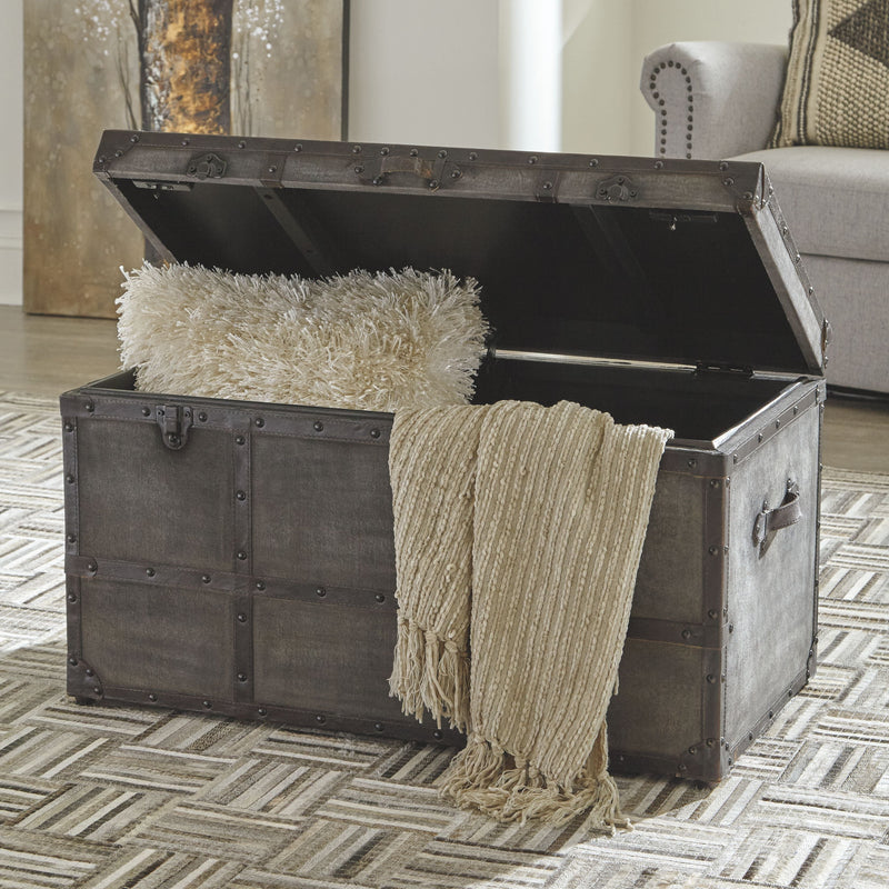 Amsel - Gray - Storage Trunk-Washburn's Home Furnishings