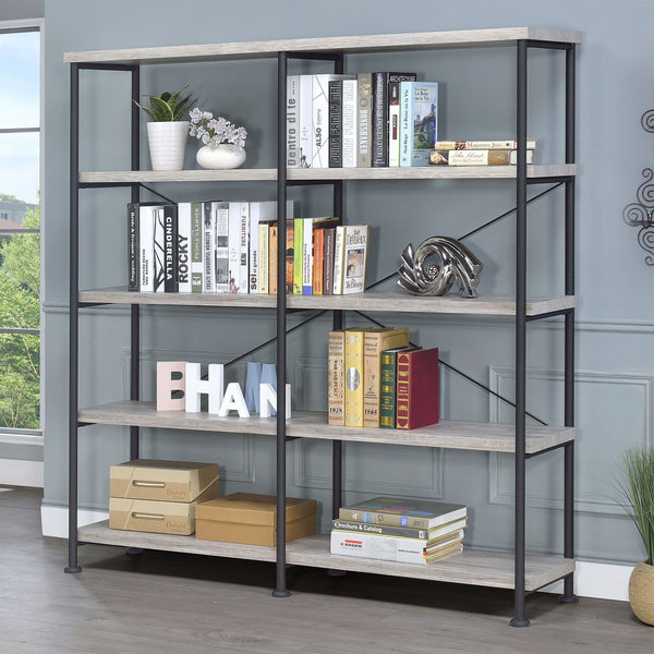 Analiese - Bookcase - Wood - Pearl Silver-Washburn's Home Furnishings