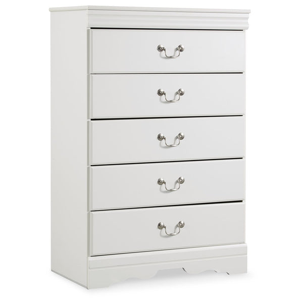 Anarasia - White - Five Drawer Chest-Washburn's Home Furnishings