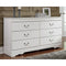 Anarasia - White - Six Drawer Dresser-Washburn's Home Furnishings