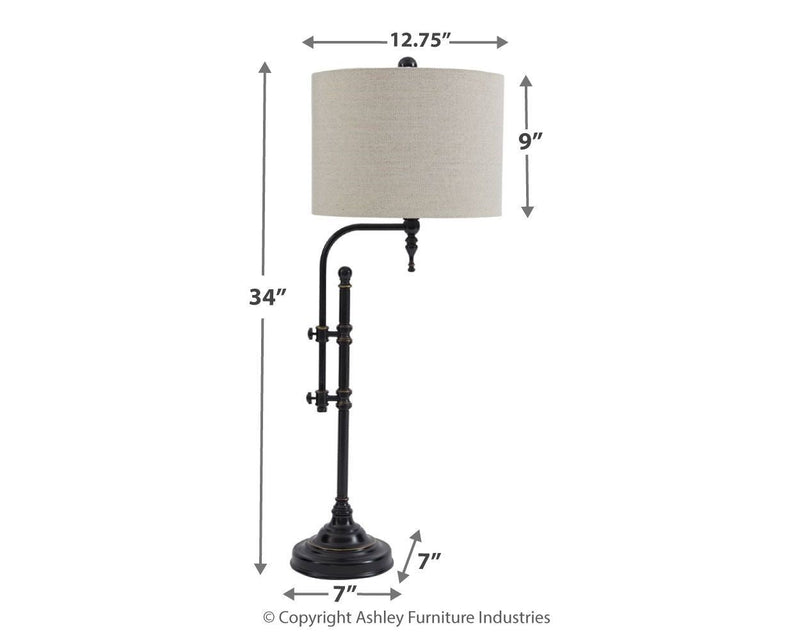 Anemoon - Black - Metal Table Lamp (1/cn)-Washburn's Home Furnishings