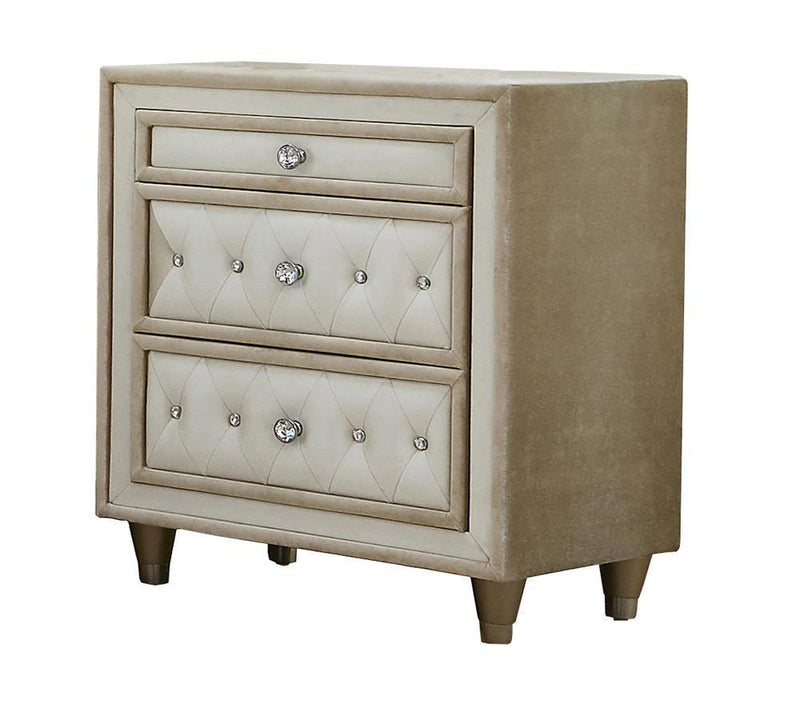 Antonella Collection - Beige - Nightstand-Washburn's Home Furnishings