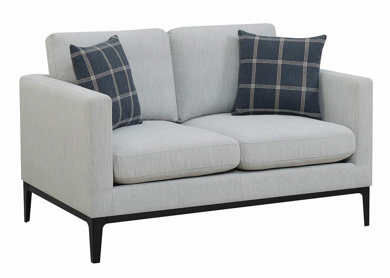 Apperson - Loveseat - Pearl Silver-Washburn's Home Furnishings