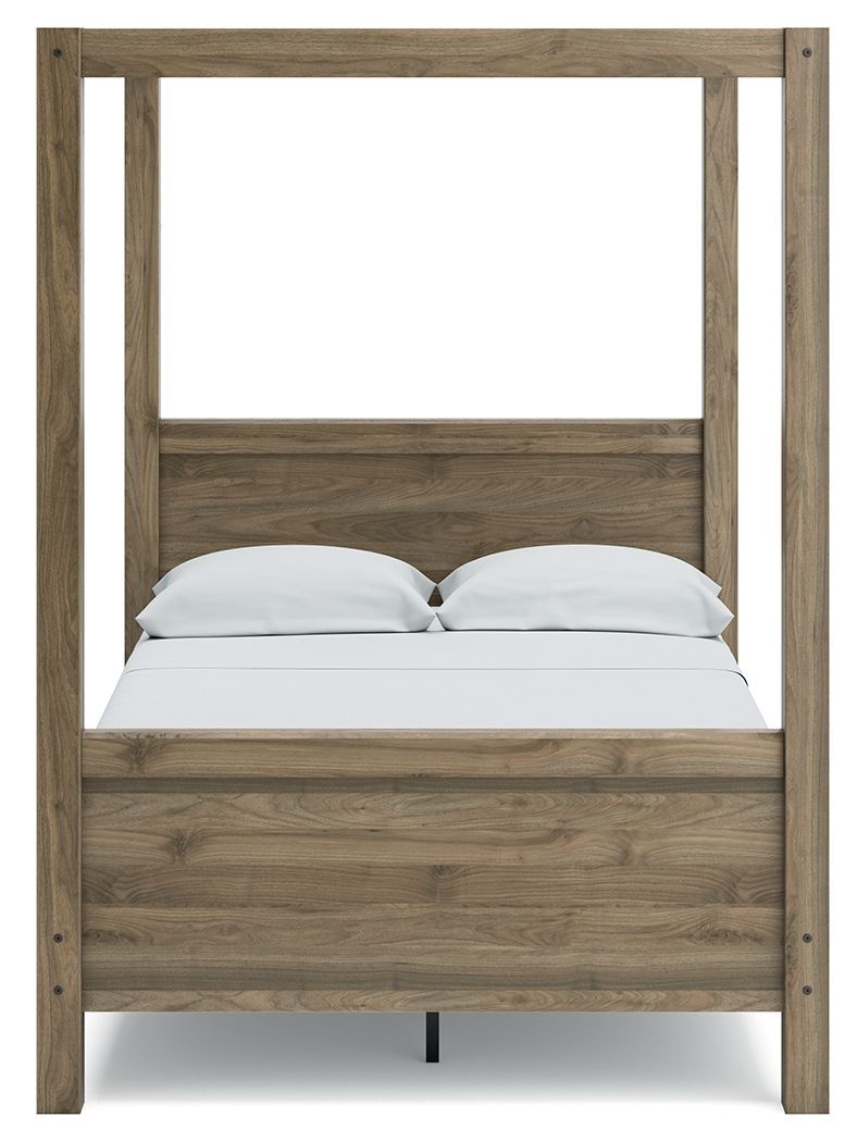 Aprilyn - Light Brown - Full Canopy Bed-Washburn's Home Furnishings