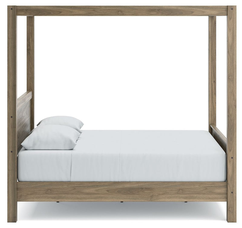 Aprilyn - Light Brown - Queen Canopy Bed-Washburn's Home Furnishings