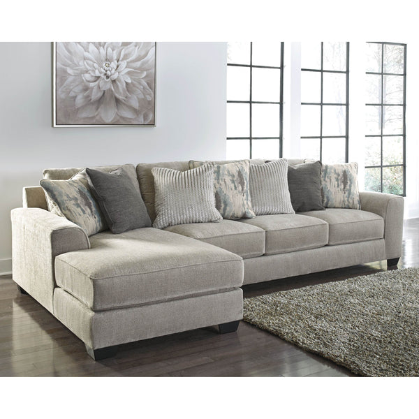 Ardsley - Pewter - Left Arm Facing Chaise 2 Pc Sectional-Washburn's Home Furnishings