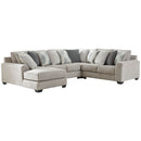 Ardsley - Pewter - Left Arm Facing Chaise 4 Pc Sectional-Washburn's Home Furnishings