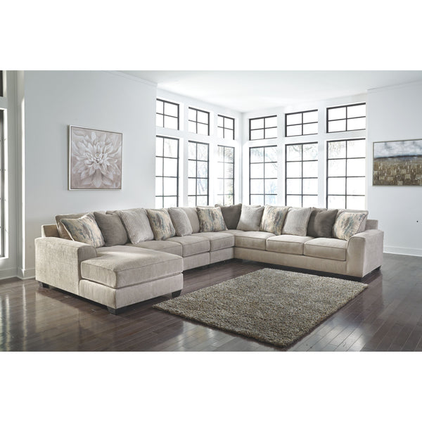 Ardsley - Pewter - Left Arm Facing Chaise 5 Pc Sectional-Washburn's Home Furnishings