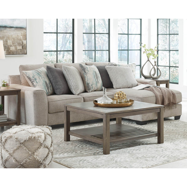Ardsley - Pewter - Left Arm Facing Loveseat 2 Pc Sectional-Washburn's Home Furnishings