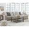 Ardsley - Pewter - Left Arm Facing Loveseat 3 Pc Sectional-Washburn's Home Furnishings