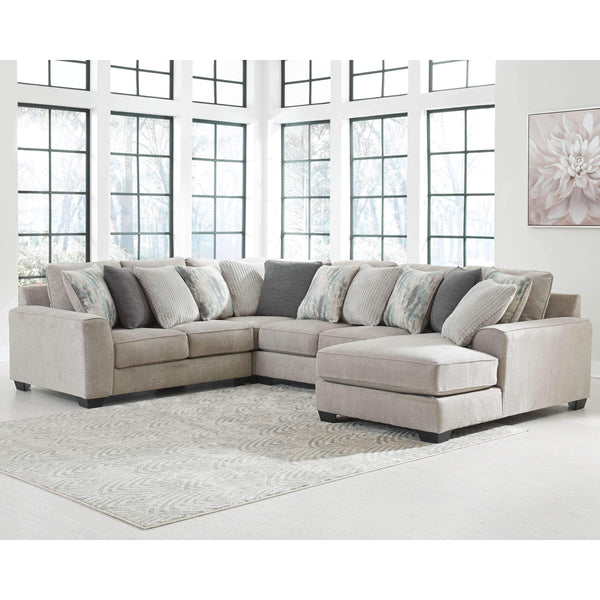 Ardsley - Pewter - Left Arm Facing Loveseat 4 Pc Sectional-Washburn's Home Furnishings