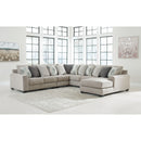 Ardsley - Pewter - Left Arm Facing Loveseat 5 Pc Sectional-Washburn's Home Furnishings