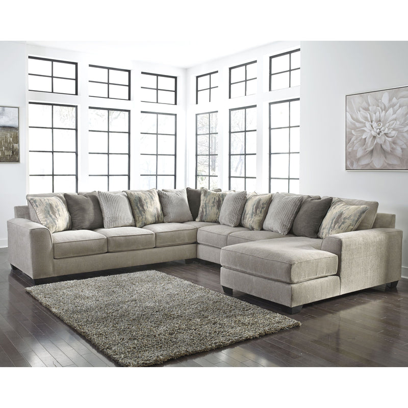Ardsley - Pewter - Left Arm Facing Sofa 4 Pc Sectional-Washburn's Home Furnishings