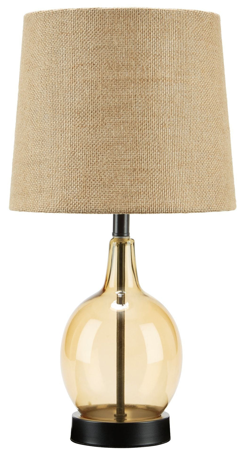 Arlomore - Amber - Glass Table Lamp (1/cn)-Washburn's Home Furnishings