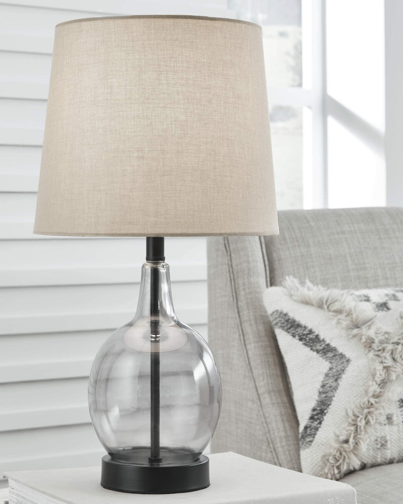 Arlomore - Gray - Glass Table Lamp (1/cn)-Washburn's Home Furnishings