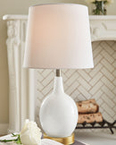 Arlomore - White - Glass Table Lamp (1/cn)-Washburn's Home Furnishings