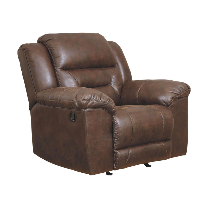 Ashely Stoneland - Chocolate - Rocker Recliner-Washburn's Home Furnishings