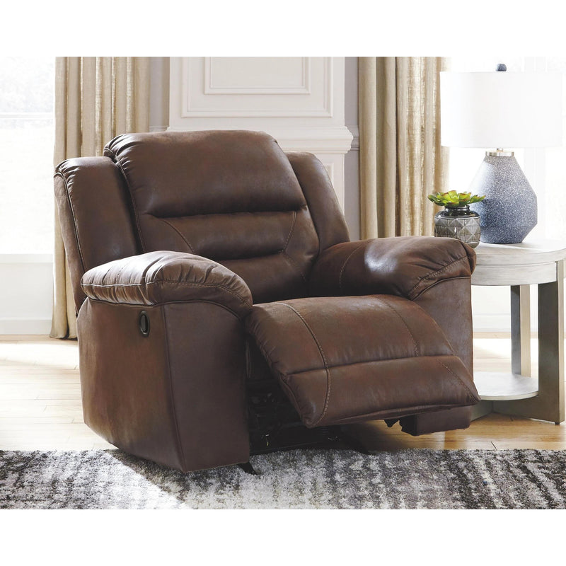 Ashely Stoneland - Chocolate - Rocker Recliner-Washburn's Home Furnishings