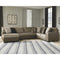 Ashley Abalone Sectional in Chocolate w/ left Chaise-Washburn's Home Furnishings