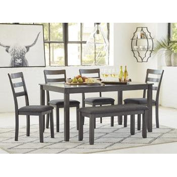 ASHLEY BRIDSON DINING TABLE AND 4 CHAIRS W/BENCH SET (pieces NOT to be sold separately)-Washburn's Home Furnishings