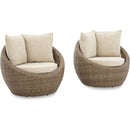 Ashley Danson Swivel Lounge with Cushion (Set of 2)-Washburn's Home Furnishings