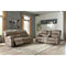 Ashley Dunwell - Driftwood - PWR REC Sofa with ADJ Headrest-Washburn's Home Furnishings