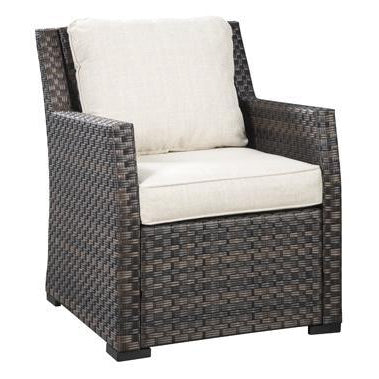 Ashley Easy Isle - Dark Brown/Beige - Lounge Chair w/Cushion-Washburn's Home Furnishings