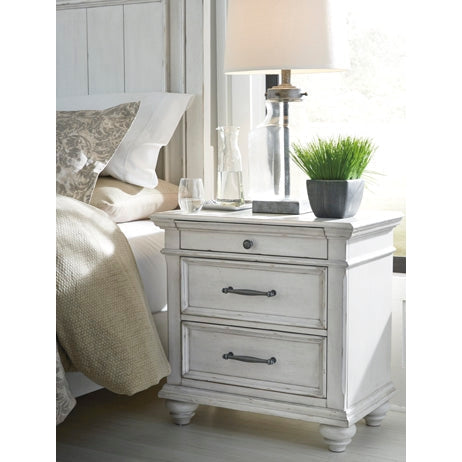 Ashley Kanwyn 3 Drawer Nightstand-Washburn's Home Furnishings