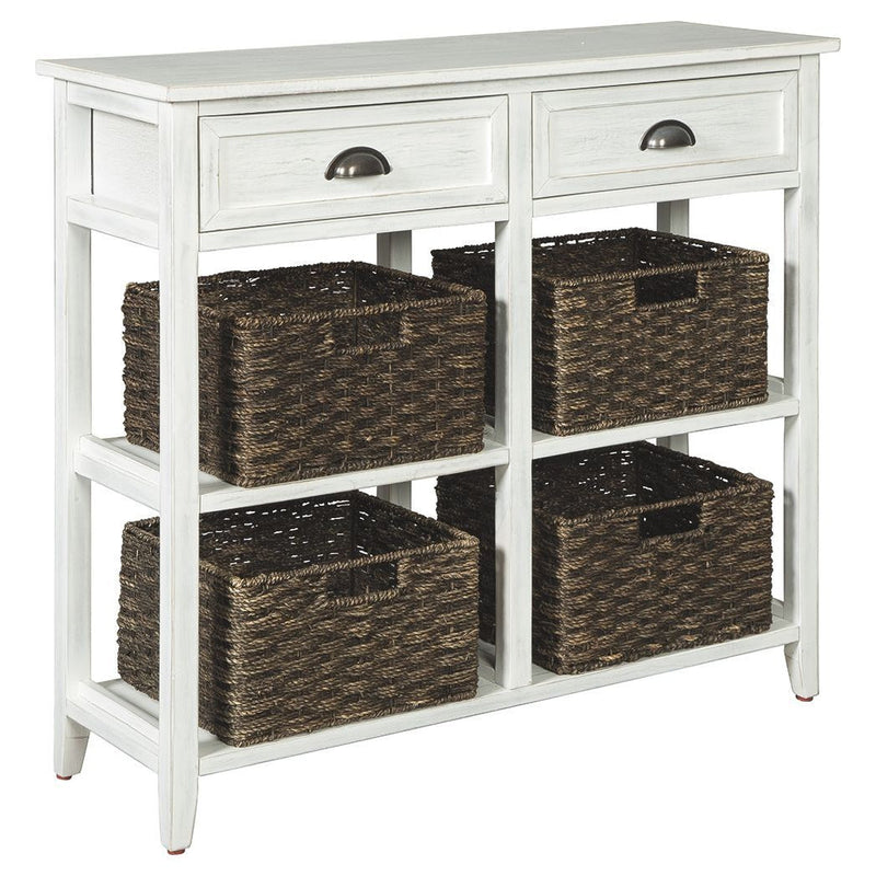 Oslember - White - Console Sofa Table-Washburn's Home Furnishings