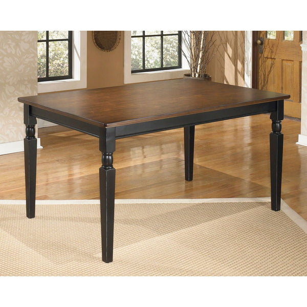 Owingsville - Black/Brown - Rectangular Dining Room Table-Washburn's Home Furnishings