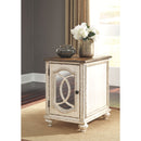 Realyn - White/Brown - Chair Side End Table-Washburn's Home Furnishings