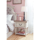 Realyn - Chipped White - One Drawer Night Stand-Washburn's Home Furnishings